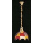 Hanging Tiffany Style Light - Multi-Coloured Shade